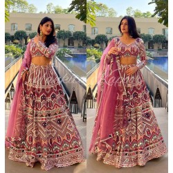 Beautiful coding zari work designer lehenga